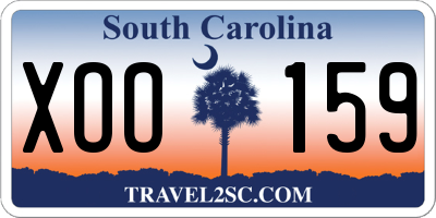 SC license plate XOO159