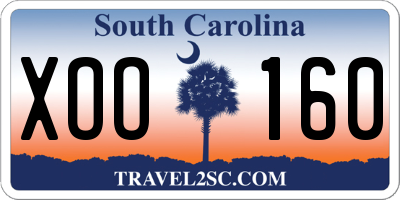 SC license plate XOO160