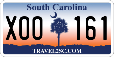 SC license plate XOO161