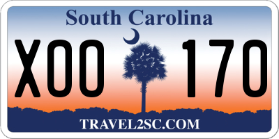 SC license plate XOO170