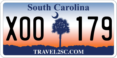 SC license plate XOO179