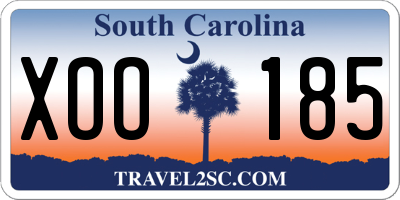 SC license plate XOO185