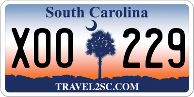 SC license plate XOO229