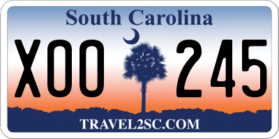 SC license plate XOO245