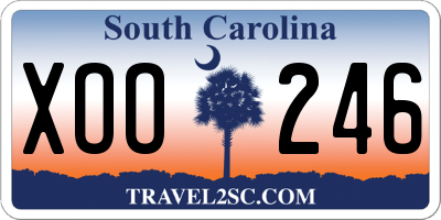 SC license plate XOO246