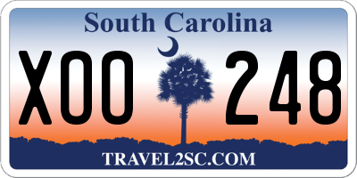 SC license plate XOO248