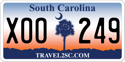 SC license plate XOO249
