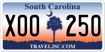 SC license plate XOO250