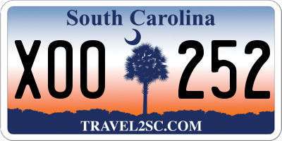 SC license plate XOO252
