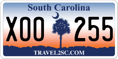 SC license plate XOO255