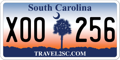 SC license plate XOO256