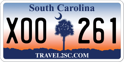 SC license plate XOO261