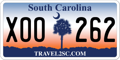 SC license plate XOO262