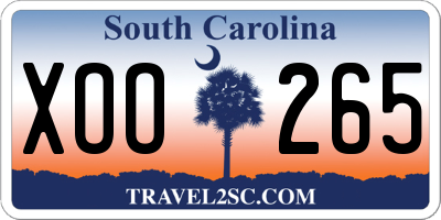 SC license plate XOO265