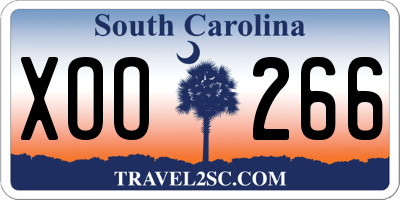 SC license plate XOO266