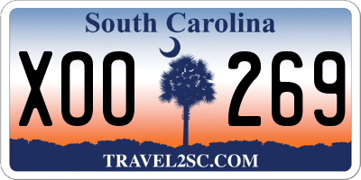 SC license plate XOO269