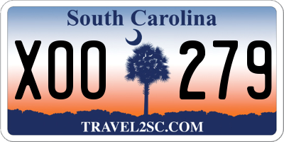 SC license plate XOO279