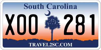 SC license plate XOO281