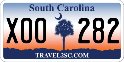 SC license plate XOO282