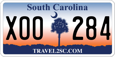 SC license plate XOO284