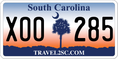 SC license plate XOO285