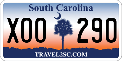 SC license plate XOO290