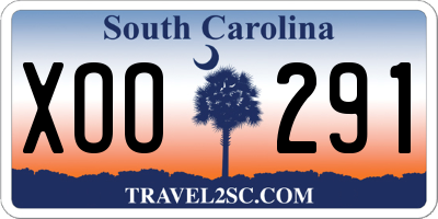 SC license plate XOO291