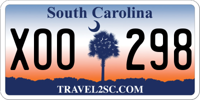 SC license plate XOO298