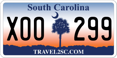 SC license plate XOO299