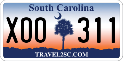SC license plate XOO311