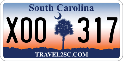 SC license plate XOO317