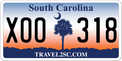 SC license plate XOO318