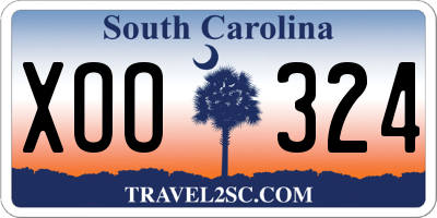 SC license plate XOO324