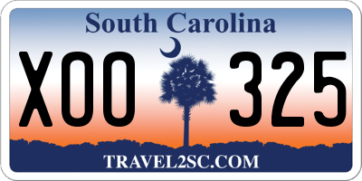 SC license plate XOO325
