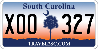 SC license plate XOO327
