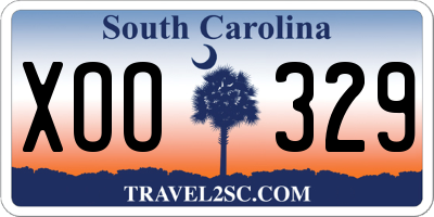 SC license plate XOO329