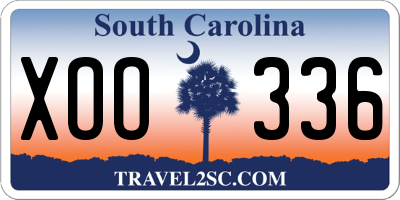 SC license plate XOO336