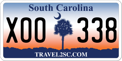 SC license plate XOO338
