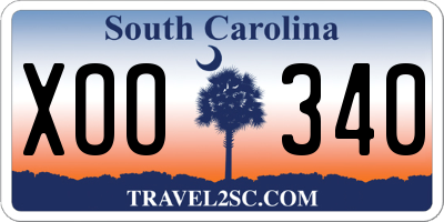 SC license plate XOO340