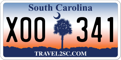 SC license plate XOO341