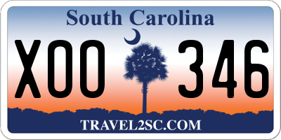 SC license plate XOO346
