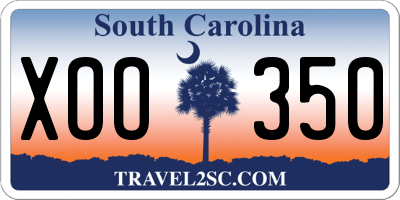 SC license plate XOO350