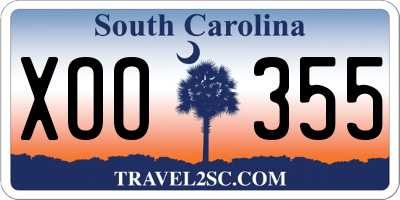 SC license plate XOO355