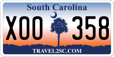 SC license plate XOO358