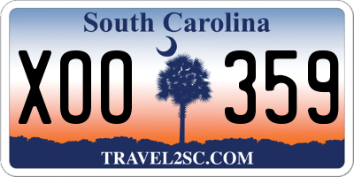 SC license plate XOO359