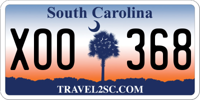 SC license plate XOO368