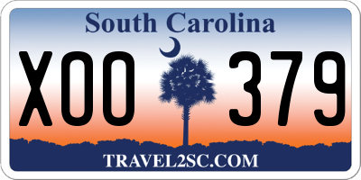 SC license plate XOO379