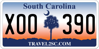 SC license plate XOO390