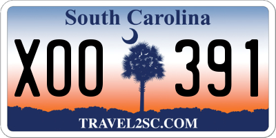 SC license plate XOO391