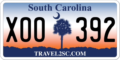 SC license plate XOO392